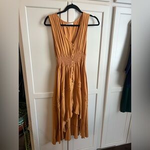Sundress - Natural Life vibes -  High Low Dress in Sunset Yellow.